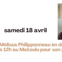 Mélissa Philipponneau en dédicace samedi 18 avril
